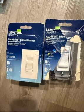 Leviton Decora SureSlide Dimmer Switch 3-Way Light Almond 6674-P0T-Lot of 2